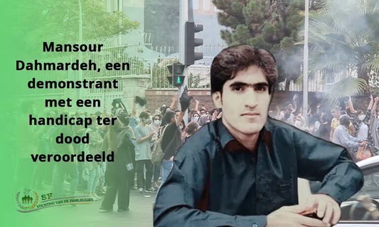 Mansour Dahmardeh, een demonstrant met een handicap ter dood veroordeeld