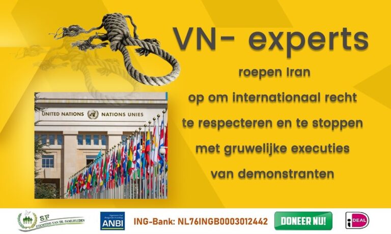 VN-experts roepen Iran op om internationaal recht te respecteren en te stoppen met gruwelijke executies van demonstranten
